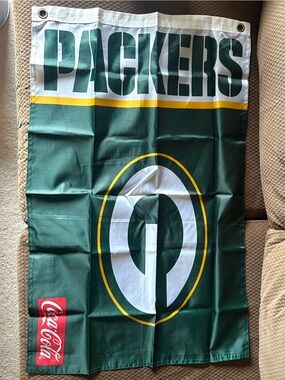 Green Bay Packers Coca-Cola Flag - Green, White & Yellow